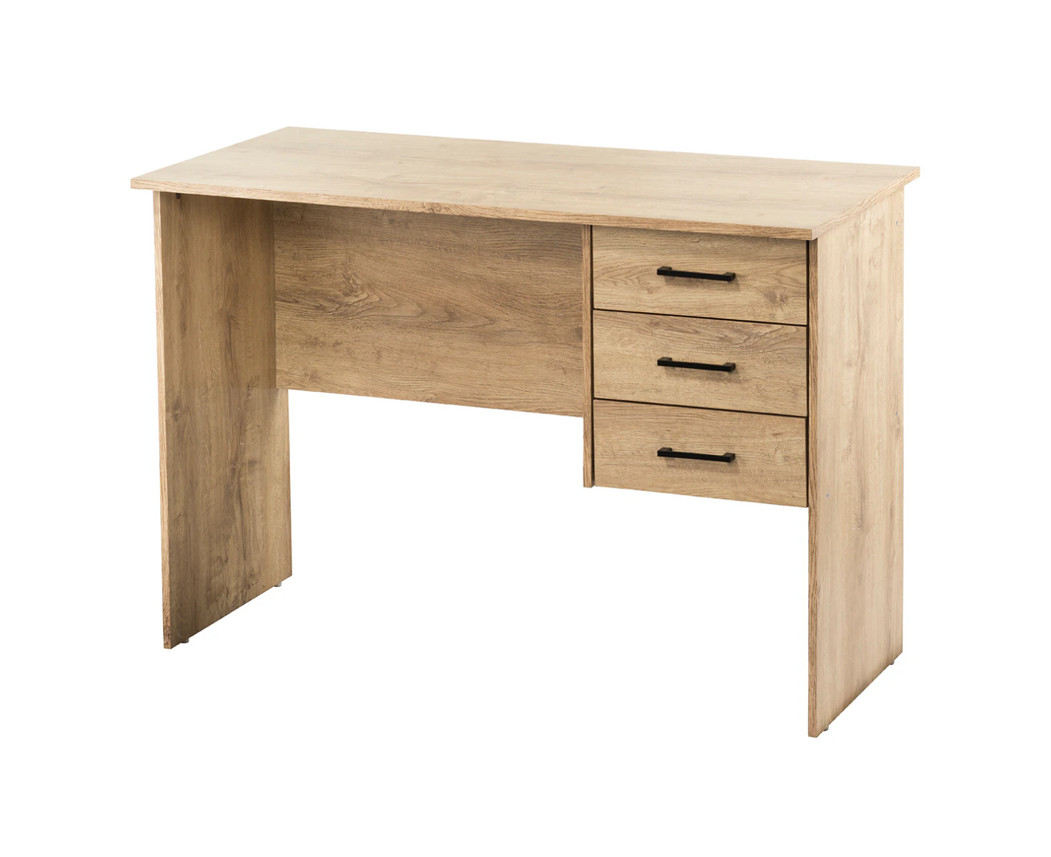 Maclaren Macey Computer Desk With 3 Drawers Writing Desk  Oak