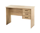 Maclaren Macey Computer Desk With 3 Drawers Writing Desk Oak Oak