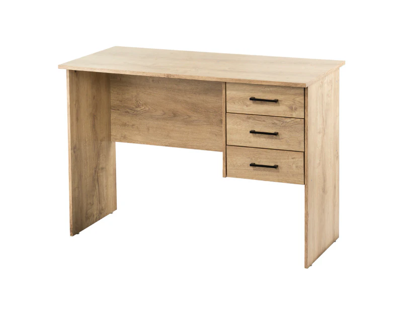 Maclaren Macey Computer Desk With 3 Drawers Writing Desk  Oak