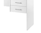 Maclaren Macey Computer Desk w Drawers Writing Desk  White