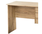 Maclaren Macey Computer Desk w Drawers Writing Desk  Oak