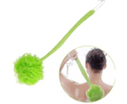Long Handle Bath Brush Mesh Sponge Back Shower Cleaning Massager Green