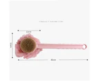 Long Handle Bath Brush Bristles Mesh Sponge Shower Cleaning Massager Pink