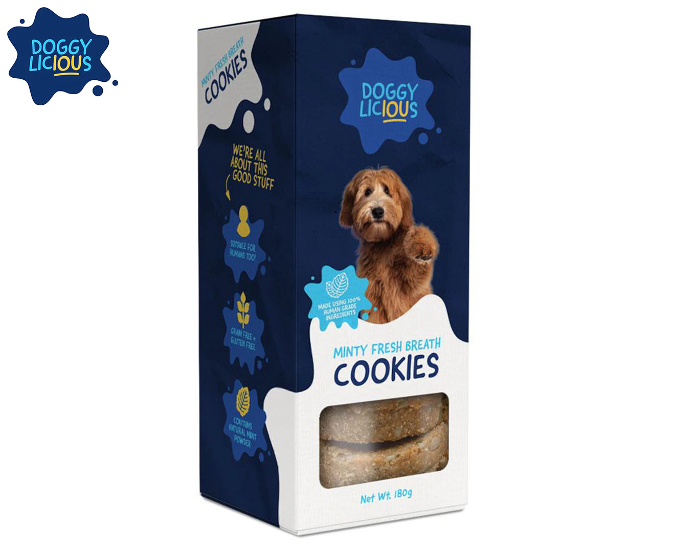 Doggylicious Minty Fresh Breath Cookies 180g