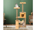 Pawz Cat Tree Scratching Post Scratcher Cats Tower Wood Condo Toys House 132cm