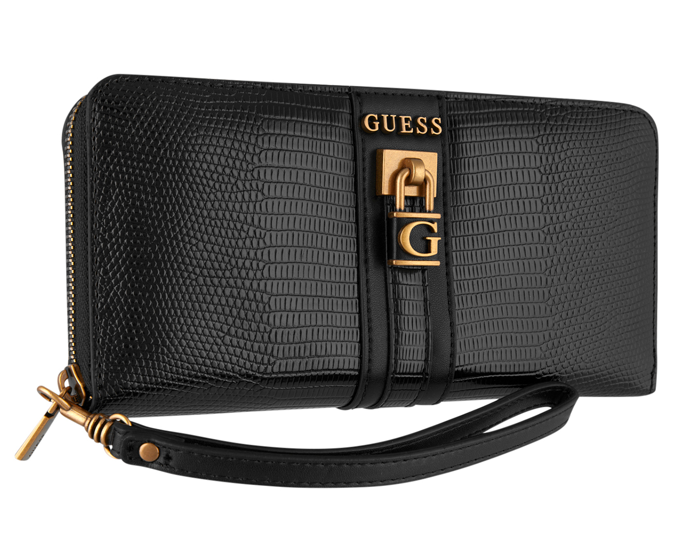 GUESS Ginevra Large Zip Around Wallet - Black | M.catch.co.nz