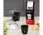 Bialetti 90mL Mini Express Induction Coffee Maker & Cup Set - Black