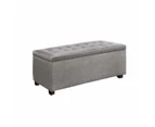 Large Fabric Storage Ottoman Bed Foot Stool Bench Blanket Linen Chest Box