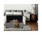 Large Fabric Storage Ottoman Bed Foot Stool Bench Blanket Linen Chest Box