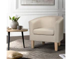 Armchair Lounge Chair Tub Accent Armchairs Fabric Sofa Chairs Beige