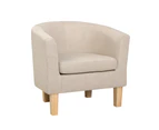 Armchair Lounge Chair Tub Accent Armchairs Fabric Sofa Chairs Beige