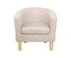 Armchair Lounge Chair Tub Accent Armchairs Fabric Sofa Chairs Beige