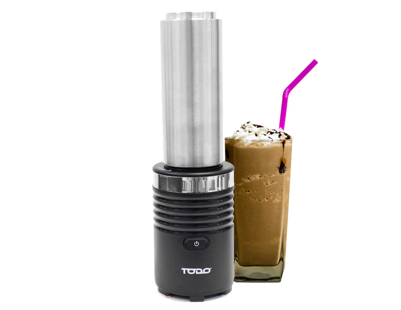 TODO 300W Smoothie Maker Drink Blender 600Ml Double Wall Stainless Steel Jar Black