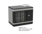 Polaris Mini Air Conditioner 3 Wind Speed Modes Low Noise PVC Personal Mini Evaporative Air Cooler Quiet Desk Fan Birthday Gift-Grey-C