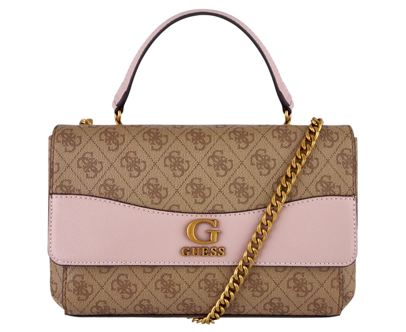 Guess Sosie Logo Floral Status Satchel