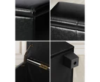 Oikiture Storage Ottoman Blanket Box PU Leather Arm Foot Stool Couch Large