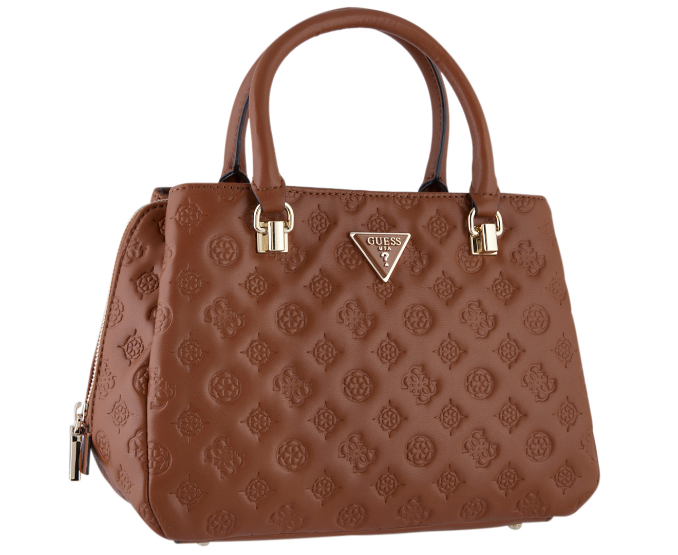 GUESS La Femme Small Girlfriend Satchel Bag w Purse Cognac M