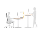 Viviendo Dual Motorised Standing Desk Electric Height Adjustable Sit Stand Workstation 1.4m White Colour - White Base