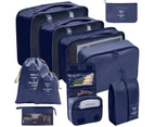 10 Packing Cubes Set for Travel Packing Organizers Bags Set with Toiletries Bag for Luggage Suitcase,Navy