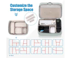 Electronics Travel Organizer Double Layer Cable Organizer Bag Watreproof Electronics Accessories Storage Bag,Grey