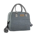 Lunch Bag Insulated Lunch Box with Adjustable Shoulder Strap for Office Work Picnic School Beach Travel,Grey