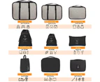 10 Packing Cubes Set for Travel Packing Organizers for Luggage Suitcase,Black(One Free Giveaway As Seen On Photo)