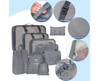 Packing Cubes for Suitcases Travel Luggage Packing Organizers Clothing Underwear Bag,Grey(9 Set and One Free Giveaway As Seen On Photo)