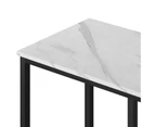 Oikiture Console Table Marble Effect