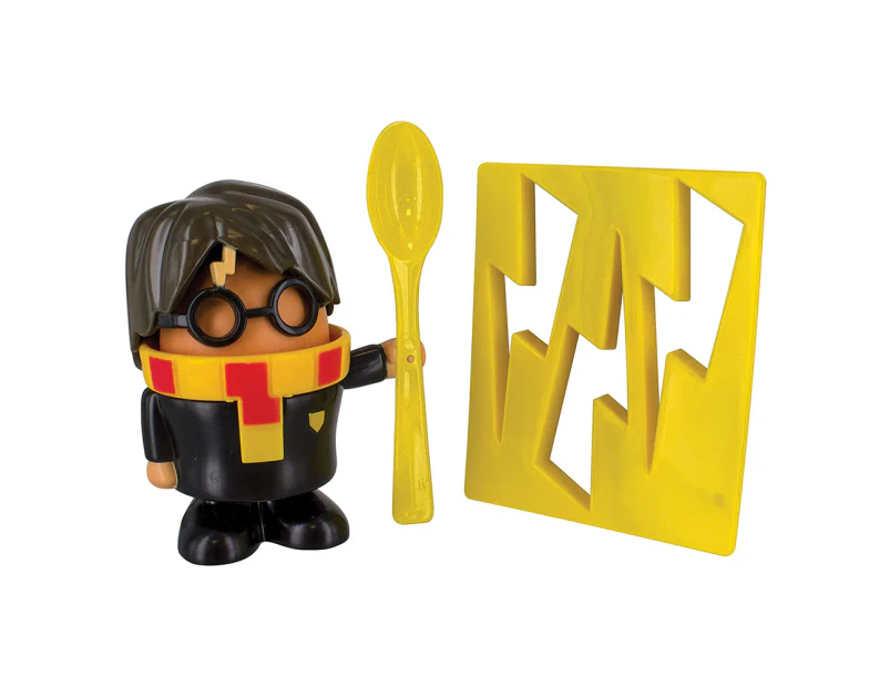 Harry Potter Breakfast Egg Cup & Toast Cutter/Plastic Spoon Set Collectible