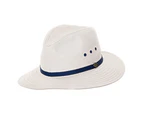 GOORIN BROTHERS Breakwater Beach Summer Cotton Fedora Hat Cap Bros 600-9503 - Stone