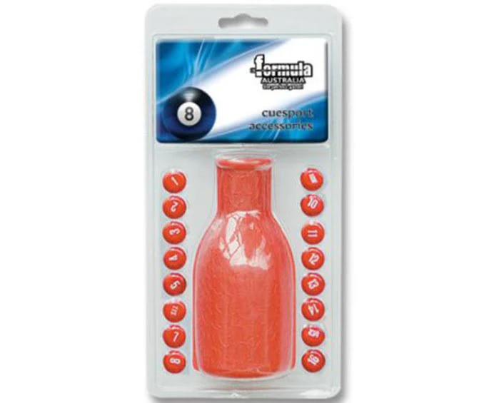 Formula Sports Plastic Kelly Pool Shaker & Marbles Billiard Game Tally Pills Red