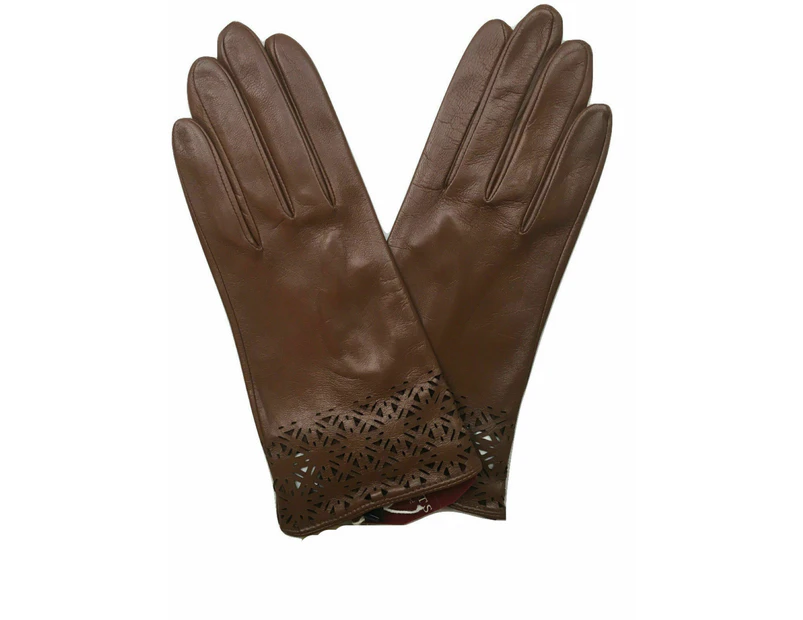 DENTS Premium Quality Unlined Womens Genuine Leather Gloves 77-0006 - Light Brown