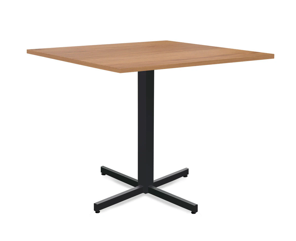 Whistler 2.0 - Four Star Square Table [800L x 800W] - black leg, salvage oak