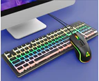 TODO Mechanical Gaming Keyboard Mouse Combo RGB LED Linear Blue Switch 104 Key USB