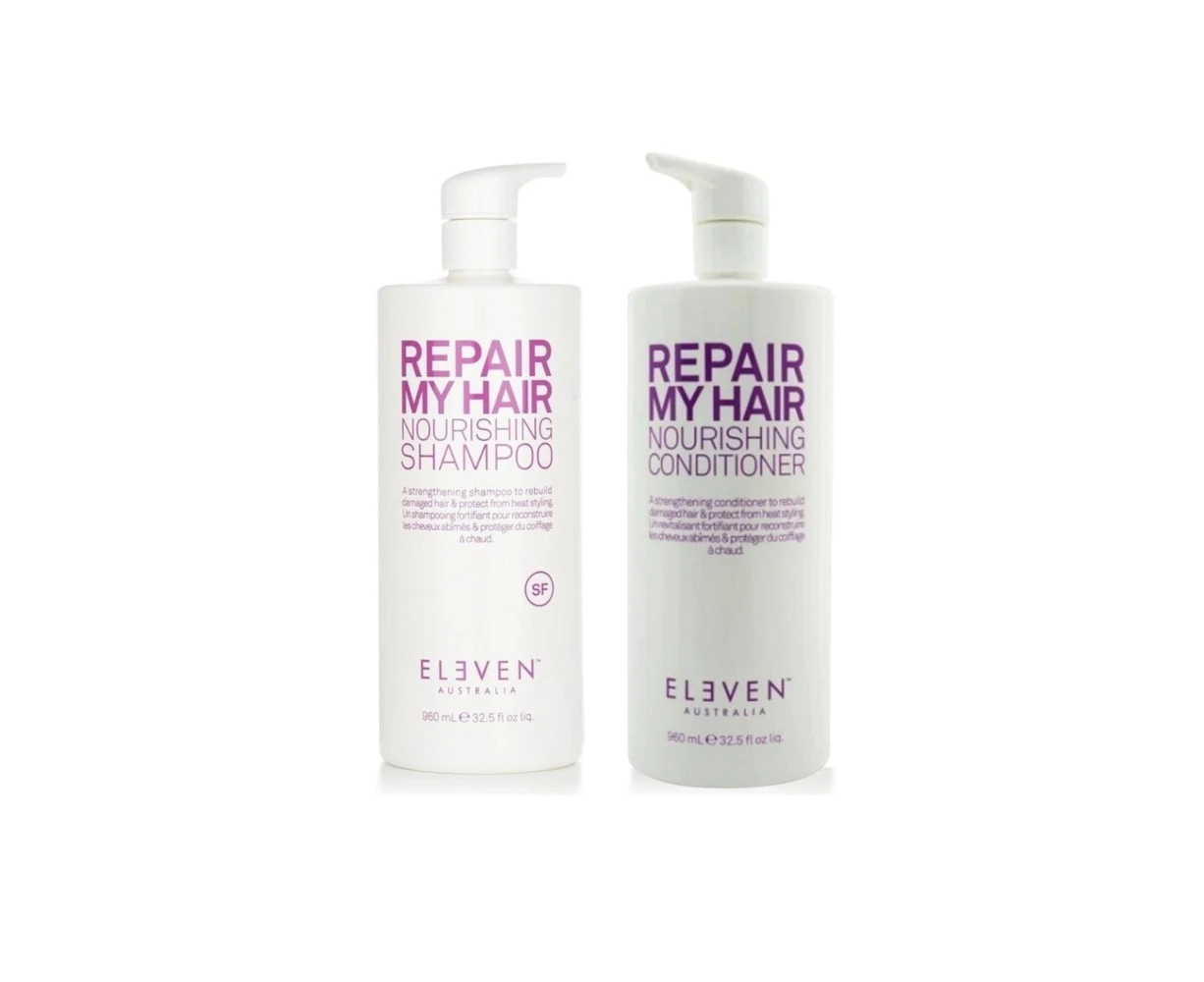 Eleven Australia Repair My Hair Nourishing Shampoo & Conditioner 960mL Duo