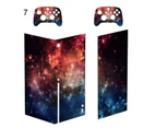 5Pcs/Set Protection Stickers Nebular Pattern Repeatable Pasting PVC Game Console Stickers for X-box Style 7