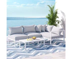 Gardeon 4 Seater Outdoor Sofa Set Aluminium Lounge Setting