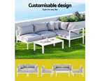 Gardeon 4 Seater Outdoor Sofa Set Aluminium Lounge Setting