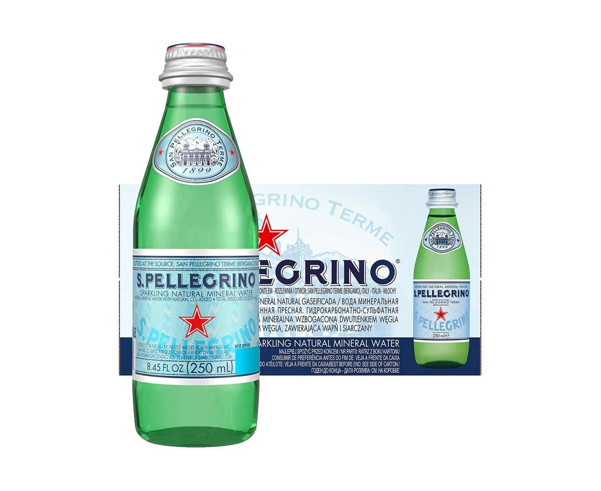 San Pellegrino Sparkling Natural Mineral Water 24 X 250ml Bottles