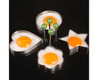 Stainless Steel Fried Egg Shaper Ring Pancake Mould Mold Cooking Kitchen Tools Style 3