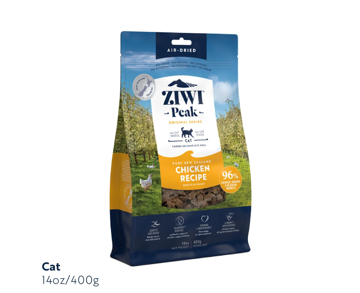 Air Dried 400 gram Free Range Chicken Ziwi Peak Cat Food