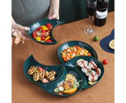 siyi 5 Pcs Crescent Shaped Dinner Plates Novelty PP No Odor Elegant Kitchen Plate for Home-Atrovirens - Atrovirens