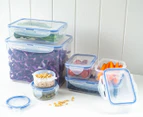 Lock & Lock 7-Piece Classic Rectangle Storage Container Set - Clear/Blue
