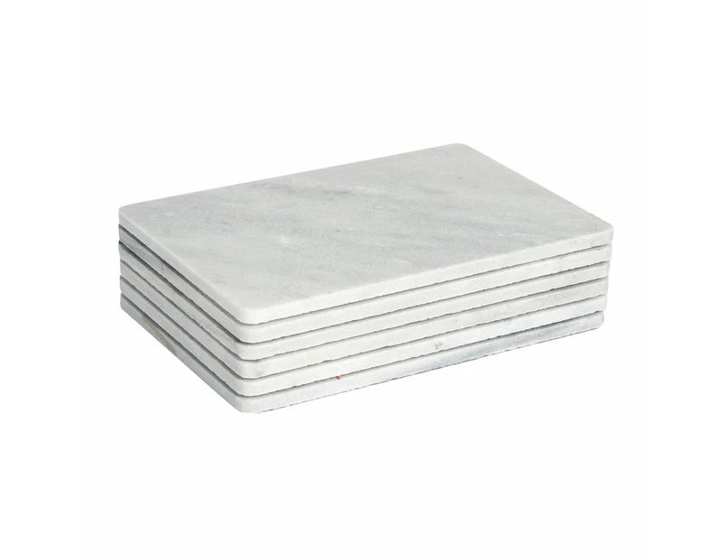 6x Rectangle Marble Serving Placemats Rustic Dining Table Place Setting 30 x 20cm