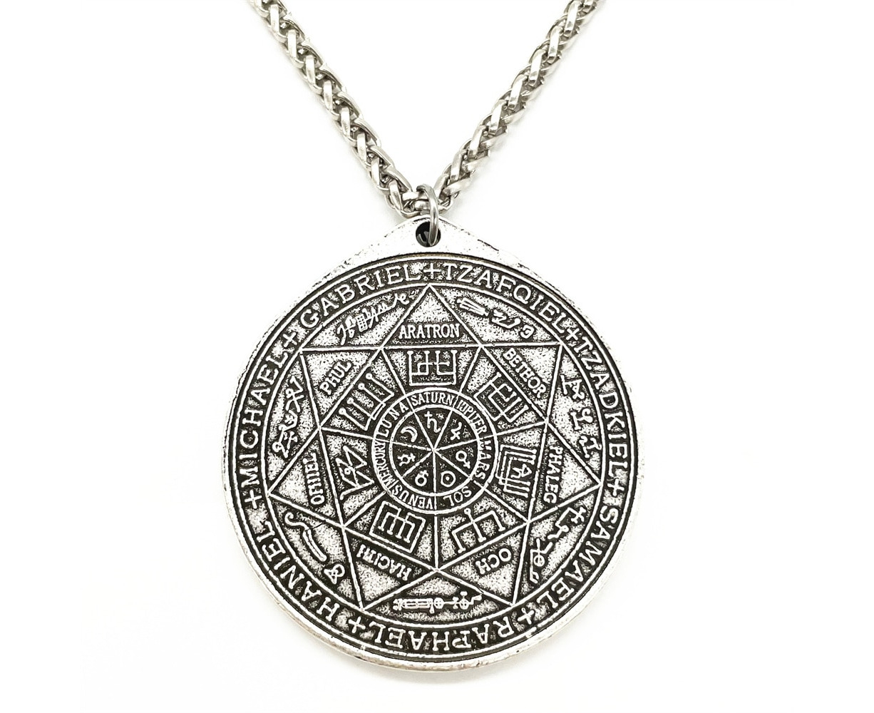 Seal Of Solomon Seven Archangel Saint Michael Sigil Pendant Necklace ...