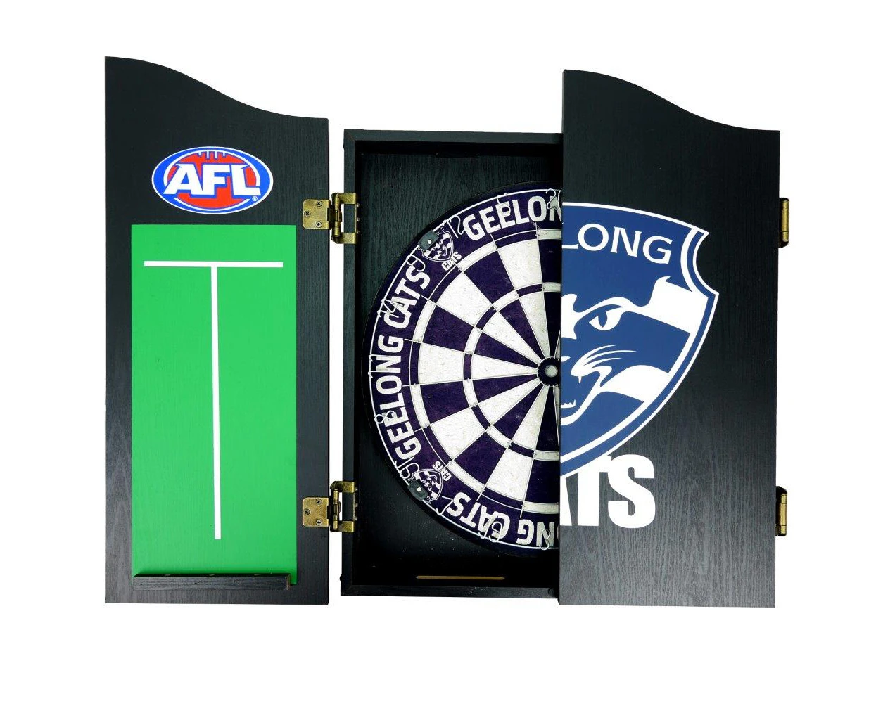 Geelong Cats AFL Dart Board and Cabinet Set