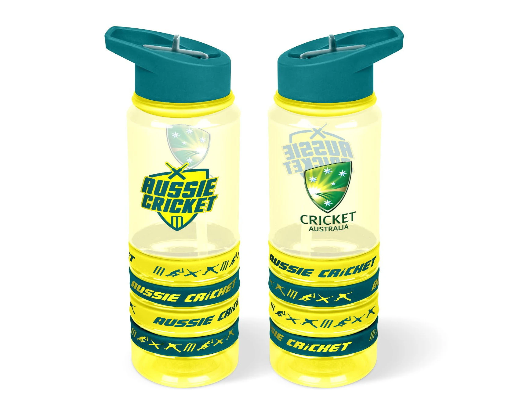 Cricket Australia Tritan Drink Bottle with Wrist Bands