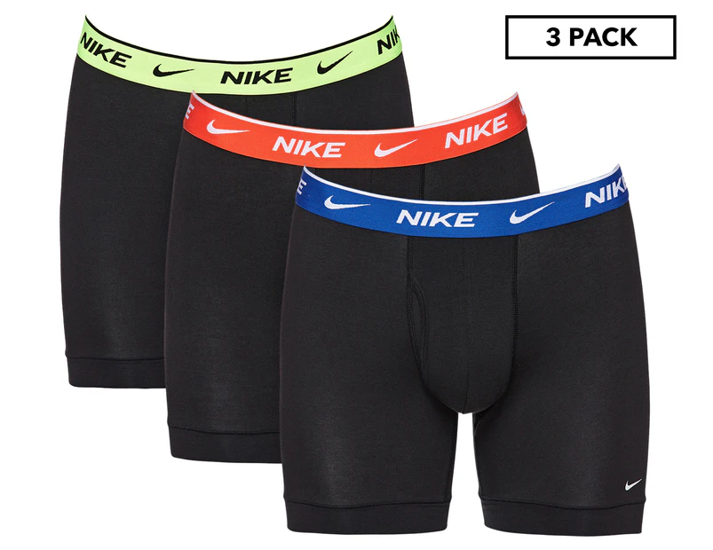 Nike Men's Dri-FIT Essential Cotton Stretch Boxer Brief 3-Pack - Black/Blue/Red