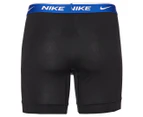 Nike Men's Dri-FIT Essential Cotton Stretch Boxer Brief 3-Pack - Black/Blue/Red