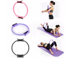 Yoga Pilates Circle Gymnastic Aerobic Exercise Fitness Stretch Resistance Ring - Pink